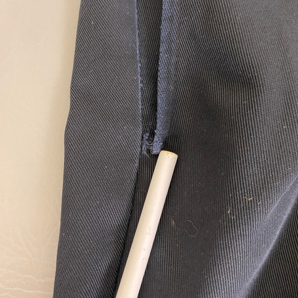 Nordstrom Pants Men's 44x30 Navy Blue Smartcare Pleated Wrinkle Free w/ *Flaws - Picture 7 of 16